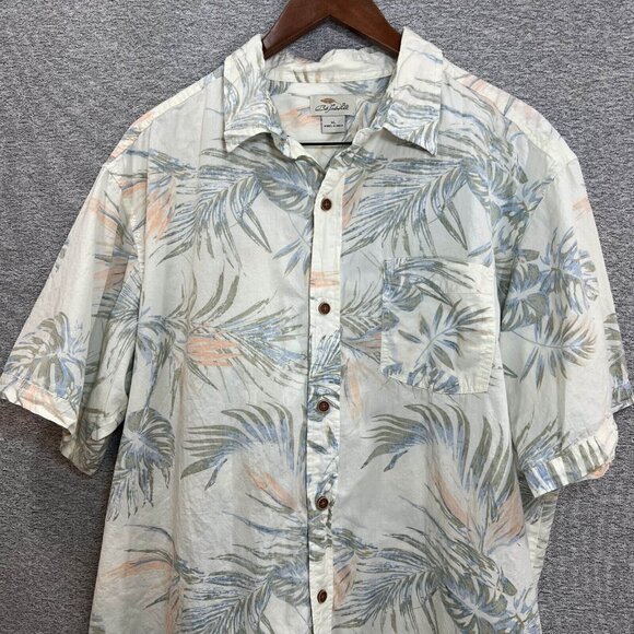 Bob Timberlake Button Down Camp Shirt Men Sz XL Multicolor Palm Tropical Pocket - Picture 3 of 12
